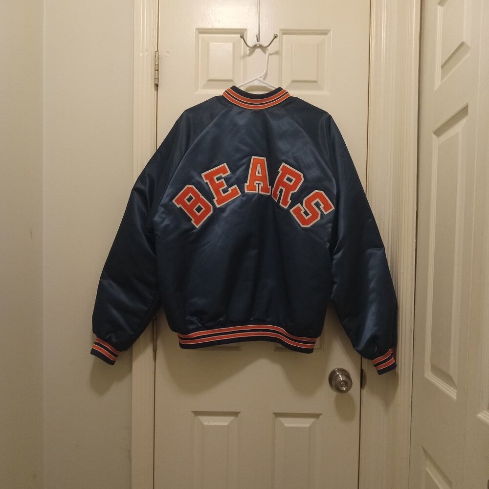 Men Vintage Chalkline Chicago Bears Spell Out bomber Jacket XL